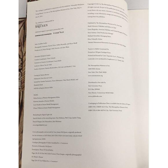 Alexander McQueen: Savage Beauty by Andrew Bolton First Edition - Picture 5 of 9